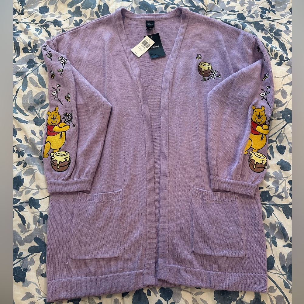 NWT Winnie the Pooh Purple Cartigan